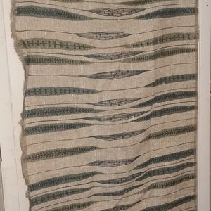 VTG MCM Natural Linen Botanical Print Fabric